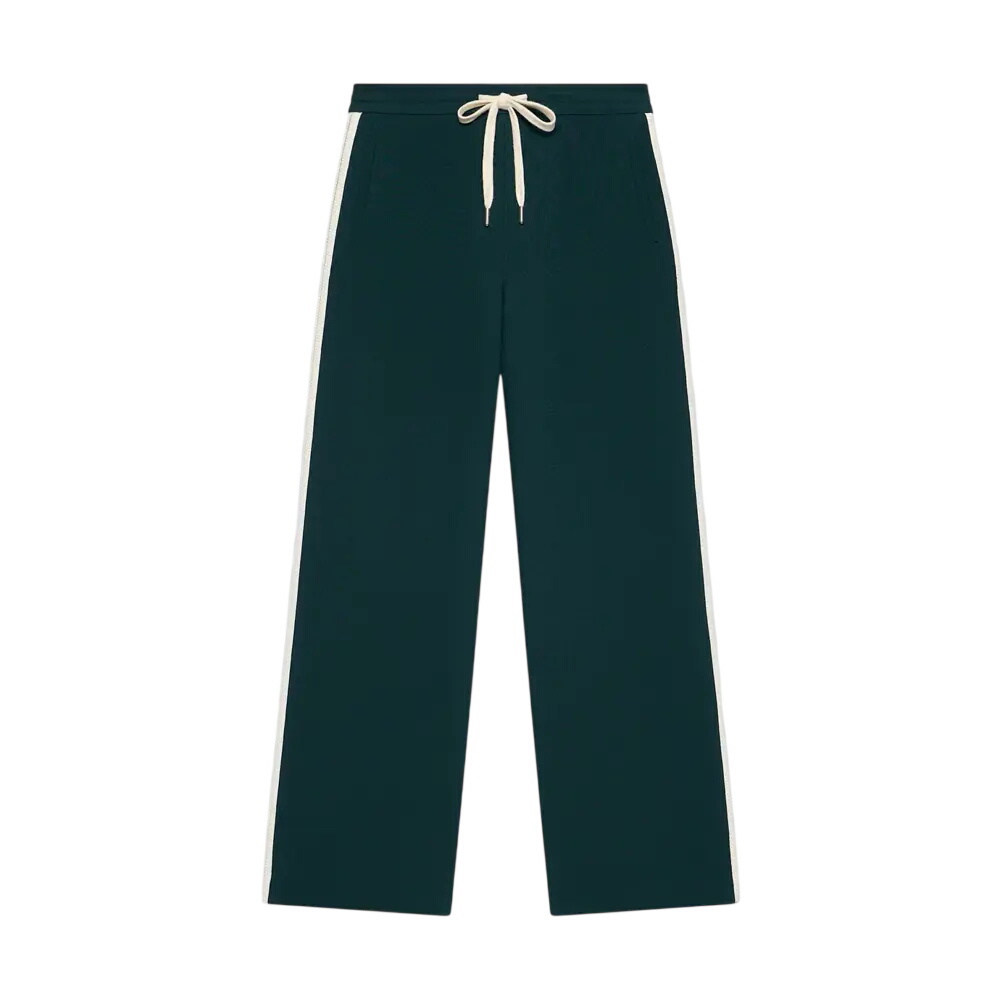 Mint Velvet Teal Side Stripe Wide Trousers